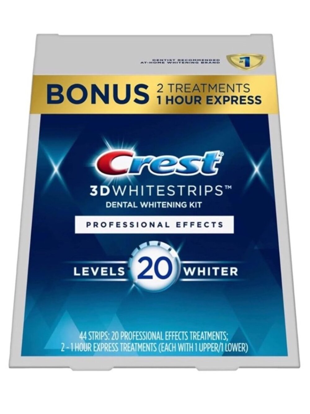 Crest 3D Whitestrips 44 Strips EXP 7/27/37 Sealed box
